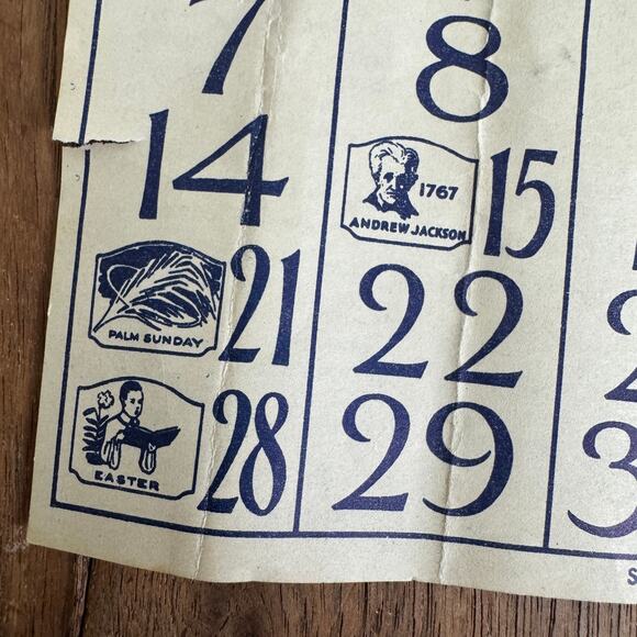 March 1937 original Calendar with holidays & household tips tricks Bread recipes - Picture 2 of 7